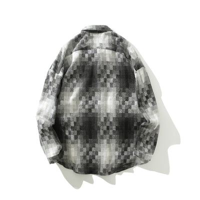 Camisa Cuadros Hombre Suelta Estilo Coreano - Image 5