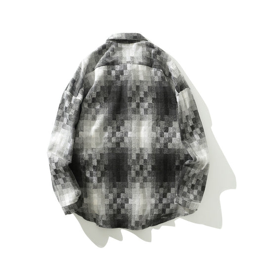 Camisa Cuadros Hombre Suelta Estilo Coreano - Image 5
