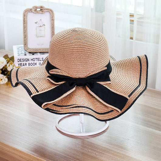 Sombrero de Playa Plegable con Lazo para Mujer - Protección Solar Verano - Image 8