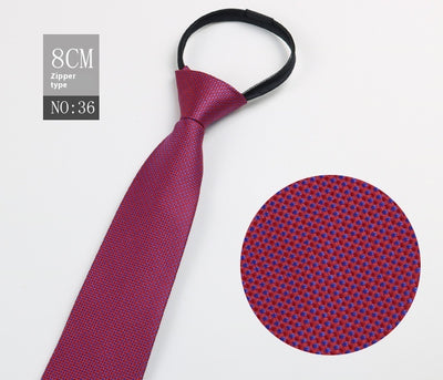 Corbata Negra Rayada Azul con Cierre Rápido - Corbata Ejecutiva Lazy Zip - Image 125