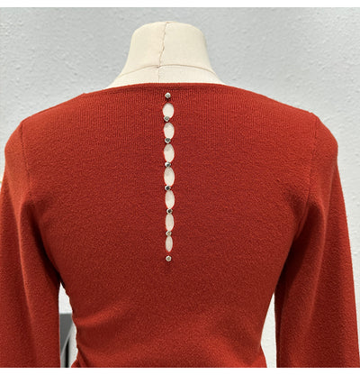 Blusa Ajustada de Manga Larga con Pliegues y Abertura Lateral - Image 19