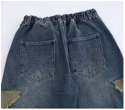 Jeans Vintage para Hombre con Parches de Estrella - Image 17