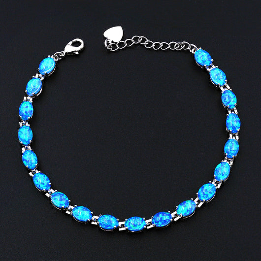 Pulsera Tenis de Ópalos Ovalados para Mujer - Image 5