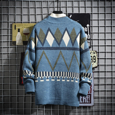 Cardigan Tejido Japonés para Hombre - Suéter Elegante Estilo Otoño Invierno - Image 7
