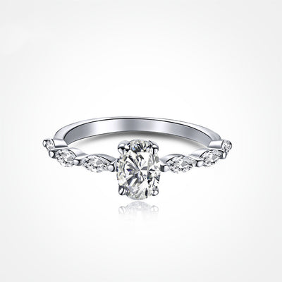Anillo de Plata 925 Óvalo con Zirconia 5A Brillante - Image 10