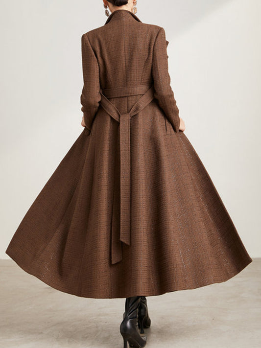 Abrigo Tweed Slim Fit con Doble Cuello para Mujer - Image 2