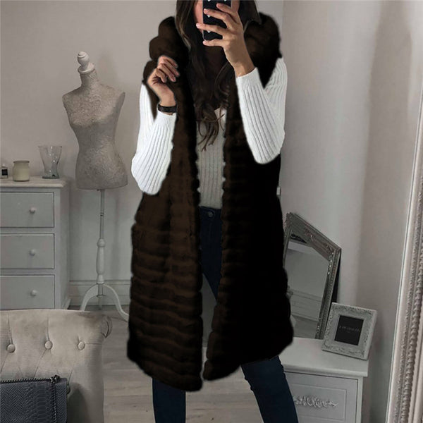 Chaleco de Piel Sintética para Mujer - Elegancia y Calidez