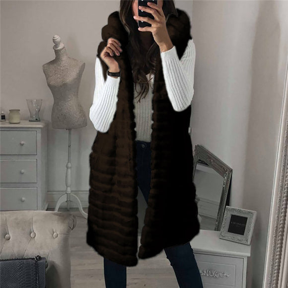 Chaleco de Piel Sintética para Mujer - Elegancia y Calidez