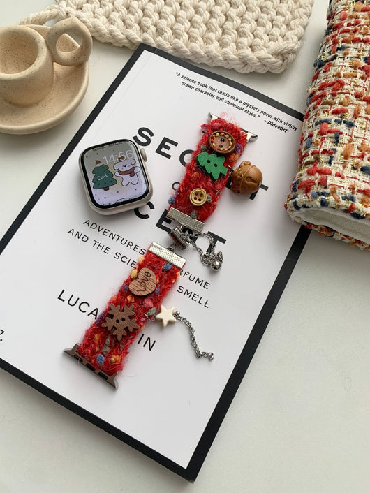 Pulsera Navideña de Peluche - Correa Festiva para Otoño e Invierno - Image 16