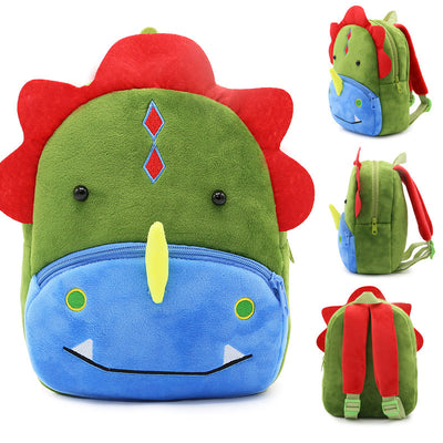 Plush gray and navy blue elephant backpack for toddlers, featuring a front zipper pocket, brown ears, and adjustable straps. - Image 31