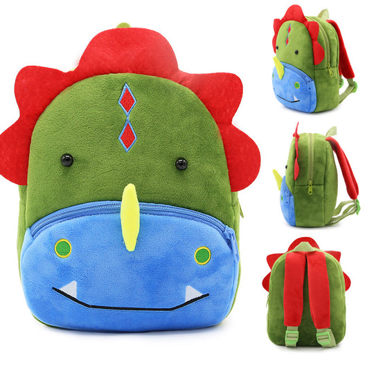 Plush gray and navy blue elephant backpack for toddlers, featuring a front zipper pocket, brown ears, and adjustable straps. - Image 31
