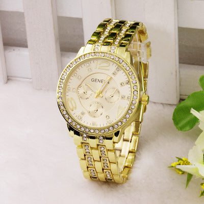 Reloj de Moda para Mujer con Diamantes y Movimiento de Cuarzo