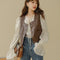 Chaleco de Cuero Estilo Western Locomotora sin Mangas