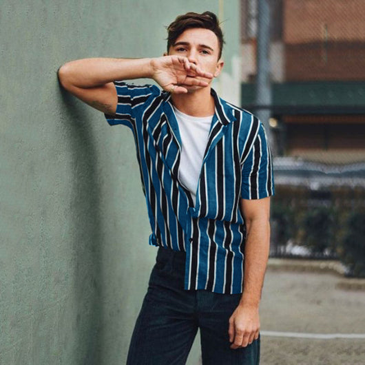 Camisa Casual de Rayas para Hombre - Image 4