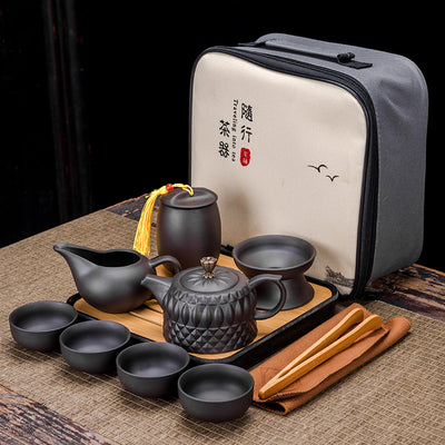 Juego de Té Portátil Zisha: Una Tetera y Cuatro Tazas - Image 37