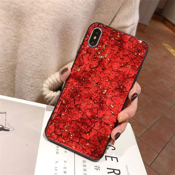 Funda Epóxica Morada con Laminado Dorado y Efecto Sorpresa