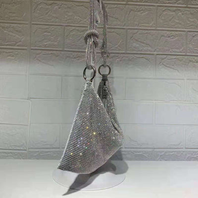 Bolso de Hombro Dumpling con Lentejuelas y Cristales - Artesanal para Mujer - Image 9