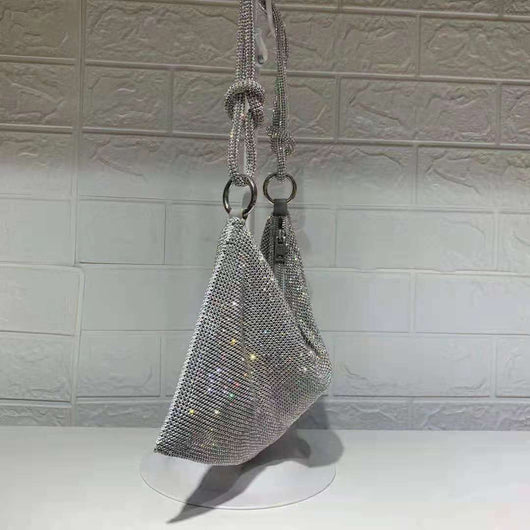 Bolso de Hombro Dumpling con Lentejuelas y Cristales - Artesanal para Mujer - Image 9