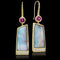 Ganchos para Orejas Dorados Retro - Accesorios de Joyería Colorida