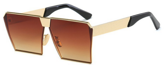 Silver-framed square polarized sunglasses with dark gray lenses and textured temples on a white background. - Image 29