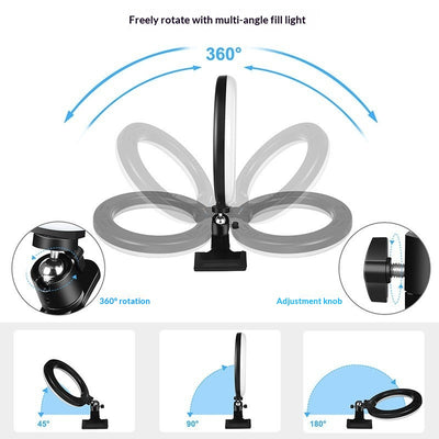 Lámpara de Escritorio LED 26cm con Pinza Ajustable - Image 5
