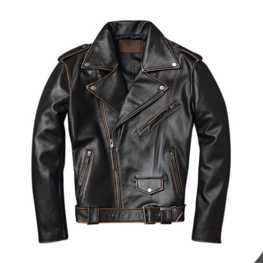 Chaqueta de Cuero para Motociclista Harley Estilo Clásico