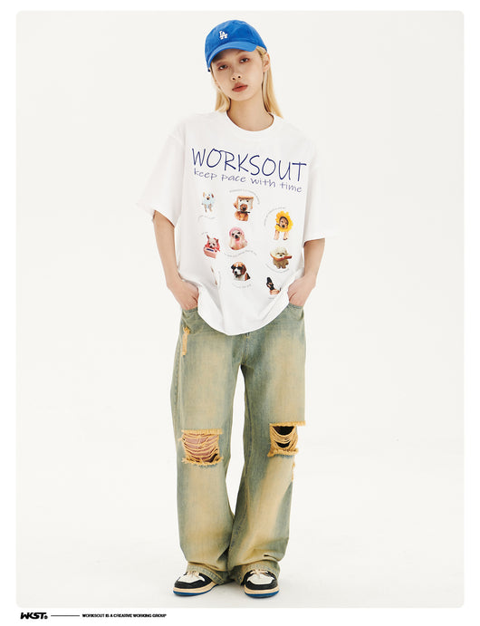 Camiseta Retro Estampada con Cachorritos - Image 14