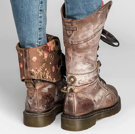 Botas de Invierno para Mujer con Tiras Cruzadas y Tacón Bajo - Image 7