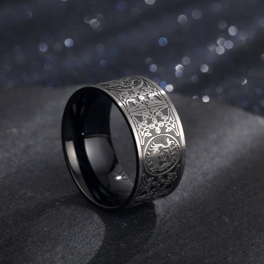 Anillo Giratorio de los Cuatro Bestias Mitológicas Chinas para Hombre - Image 2