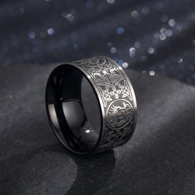 Anillo Giratorio de los Cuatro Bestias Mitológicas Chinas para Hombre - Image 2