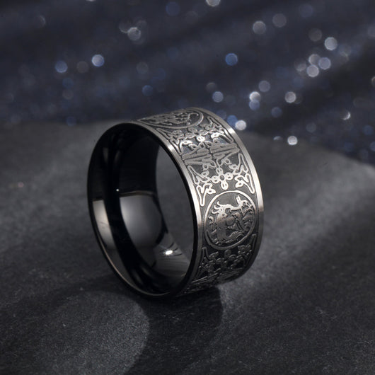 Anillo Giratorio de los Cuatro Bestias Mitológicas Chinas para Hombre - Image 2