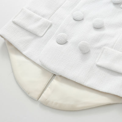 Chaleco Casual Blanco para Niños - Conjunto Elegante - Image 4