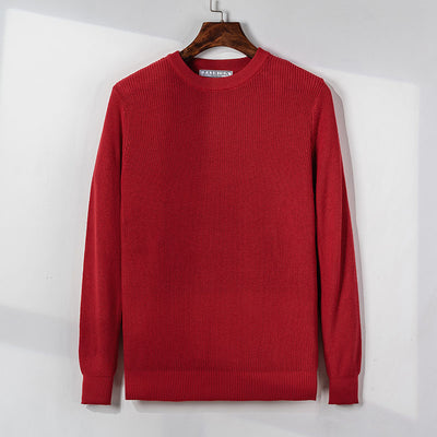 Suéter Tejido Cuello Redondo para Hombre - Pullover Otoño - Image 10