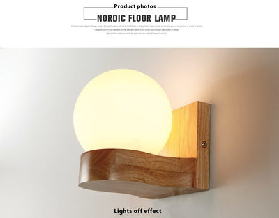 Lámpara de Pared Esférica en Madera Maciza para Sala y Pasillos - Image 12
