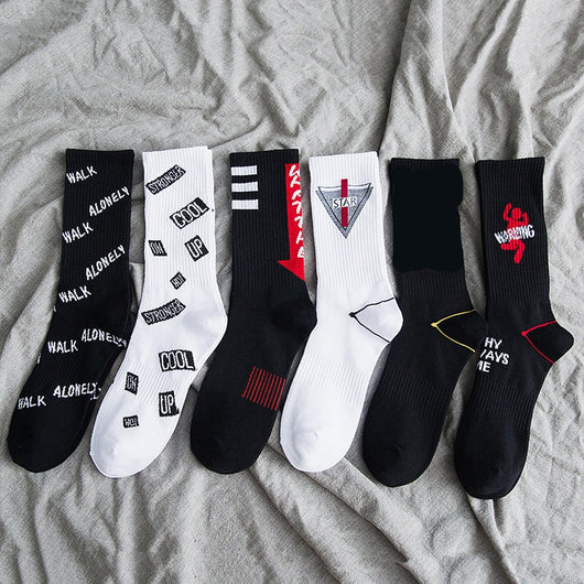 Calcetines Deportivos Hip-Hop Altos para Hombre