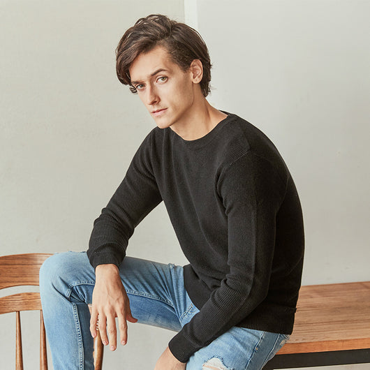 Suéter Tejido Cuello Redondo para Hombre - Pullover Otoño - Image 14