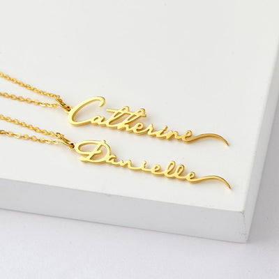 Collar Personalizado con Firma de Acero Inoxidable para Mujer - Image 3