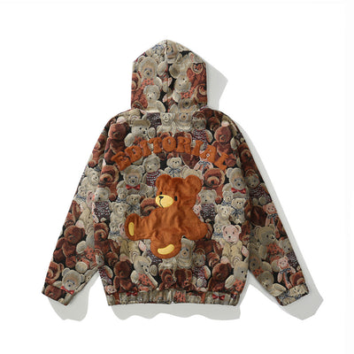 Chaqueta Hoodie Suelta con Cierre de Moda Europea y Americana - Image 3