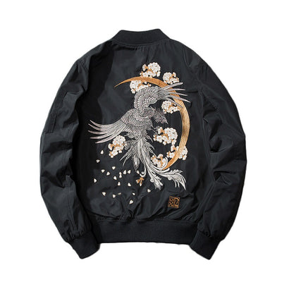 Chaqueta Bomber Hombre Estilo Coreano con Bordado Demonio - Diseño Urbano Moderno - Image 5