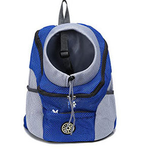Lime green mesh pet backpack with grey trim, black zipper, and internal leash clip, shown from the front. - Image 5