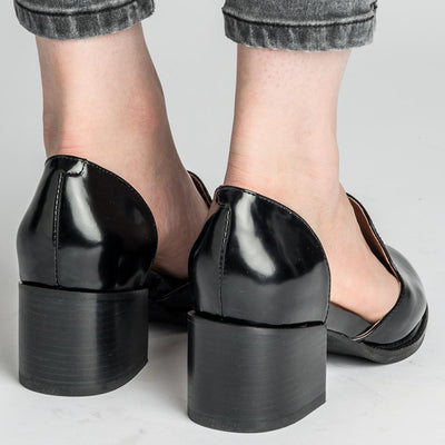 Zapatos Cómodos Talla Grande con Tacón Robusto para Mujer - Image 3