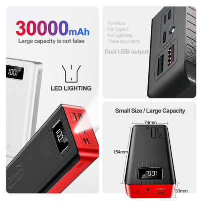 Batería Externa 30000 mAh - Carga Rápida para Múltiples Dispositivos - Image 7