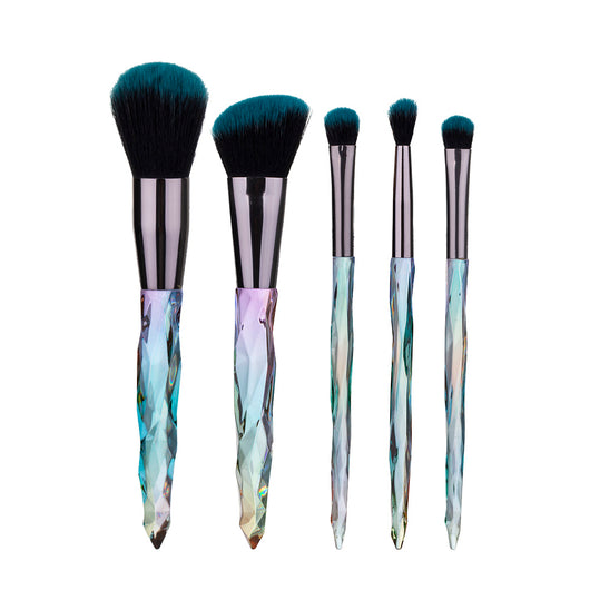 Set de Brochas de Maquillaje con Mango de Cristal Diamantado - Image 8