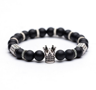 Pulsera de Cobre con Incrustación de Micro Corona y Circonita Blanca Natural - Image 5