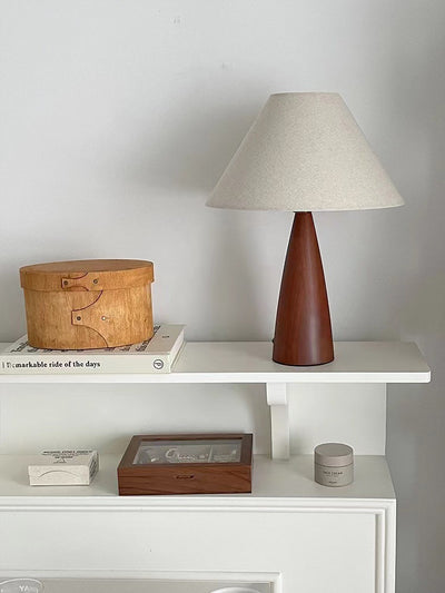 Lámpara de Mesa Vintage en Madera Maciza de Diseño Elegante - Image 12