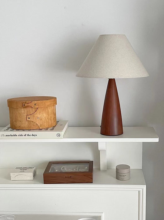 Lámpara de Mesa Vintage en Madera Maciza de Diseño Elegante - Image 12