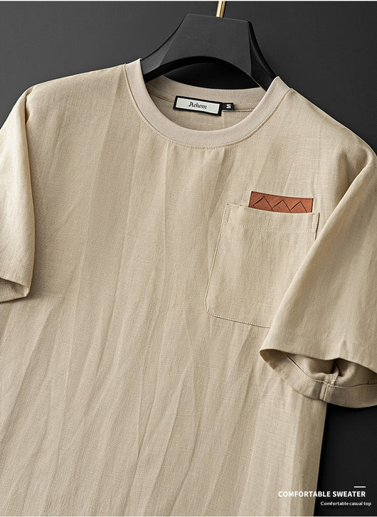 Camiseta Ligera de Lino Ice Silk para Hombre - Image 17
