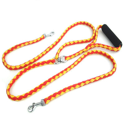 Cuerda de Tracción Doble para Dos Perros con Asas Tejidas a Mano - Image 6