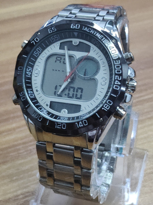 Reloj Deportivo Acero Inoxidable Doble Pantalla Luminosa Resistente al Agua - Image 5