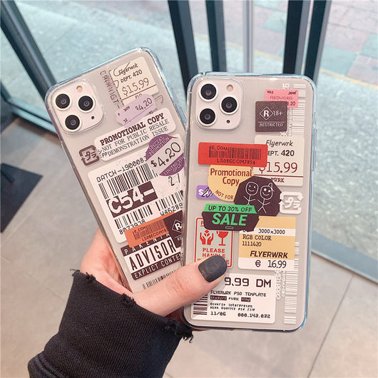 Funda Transparente para Celular con Diseño de Código de Barras - Image 4